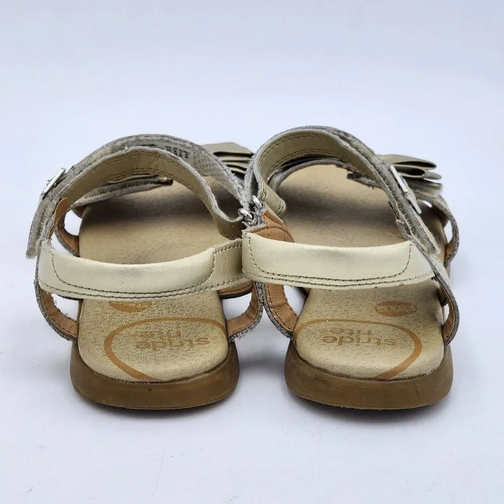 Stride Rite Kids Cesia Bow Strappy Sandals Comfort Shoes Gold Big Kid's Size 3